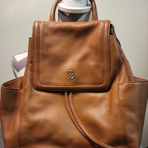 Tory Birch Camel leather back pack. - Picture 3 of 12